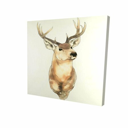 FONDO 32 x 32 in. Deer Portrait-Print on Canvas FO2795200